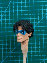 1/12 Painted Blue Eye-mask Nightwing Head Carved Fit For Mcfarlane Action Figure