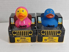 (2)Jeep Branded 2″ Ducks in Paper Jeep 4×4 Box Series 1 New You Pick The Color