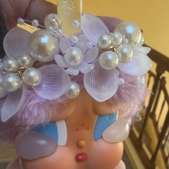 Custom Dress Pop Mart Crybaby Vacation Mode On Pendant Plush Custom Beige Dress