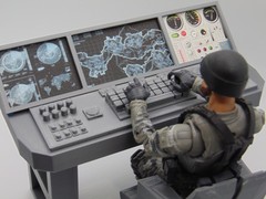 Custom 1:12 Mission Control Radar Panel w/ Operator Chair Diorama Prop Set TYPE1