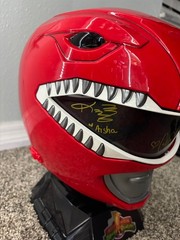Hasbro Power Rangers Red Ranger Helmet Signed by Steve Cardenas + 2 others