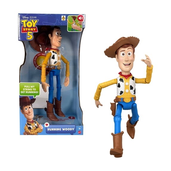 Disney Pixar Toy Story 5 Running Woody 12 Inch Action Figure 50+ Sounds