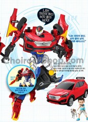 Hello Carbot Santafe Ace Red Transforming Robot Car Vehicle Toy Hyundai 1/23