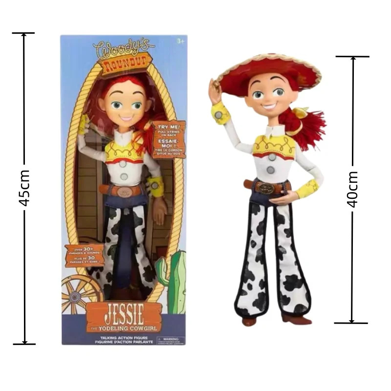 Toy Story 4 Talking Woody Jessie Action Figure Sing Soft Cute Anime Figure