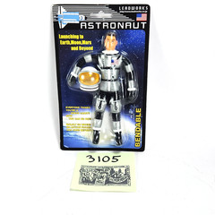Leadworks Astronaut Bendable Action Figure w/ Helmet Silver Black White Plastic