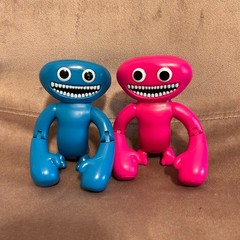 Official Garten Of Banban Action Figures Set of 2 Jumbo Josh Blue Pink 4.5″