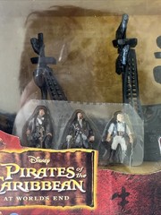 Vntg 2007 Pirates of the Caribbean ZIZZLE Fleet BLACK PEARL 3 Figures NEW Disney