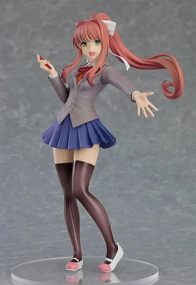 18CM Anime Doki Doki Literature Club Monika Action Figure Model Toy Collection