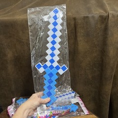LED Blue And White Light Up Pixel 24 Sword