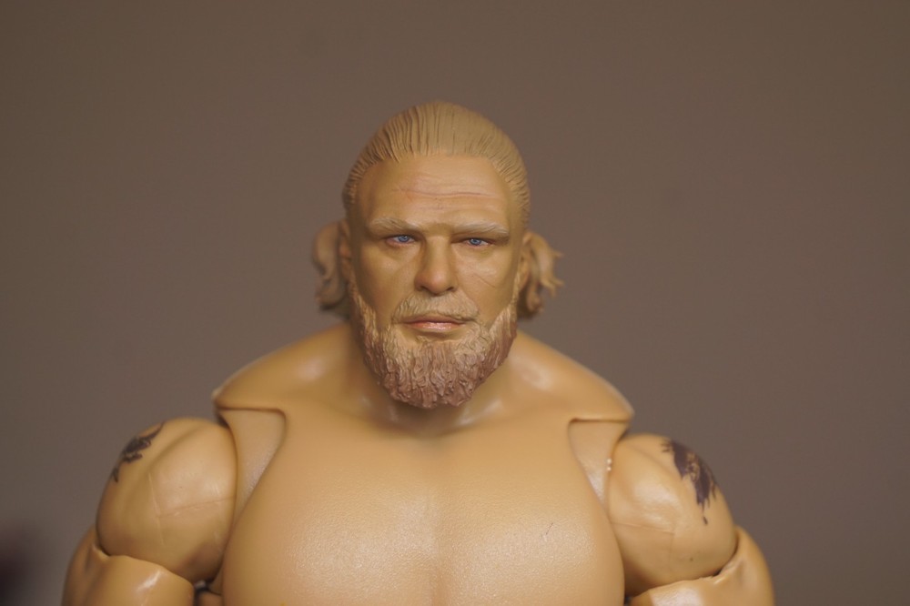 Mattel wwe wrestler figure Brock Lesner custom painted head