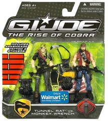 GI Joe The Rise of Cobra Exclusive 2-Pack Tunnel Rat vs. Monkey Wrench