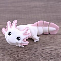 Axolotl Articulated Flexi Fidget Toy 2.5″ – Choose Color – 3D Printed Desk Pet
