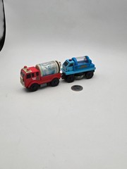 Thomas Friends Wooden Railway Train Fire Truck Water Tanker Street Sweeper Lot 2