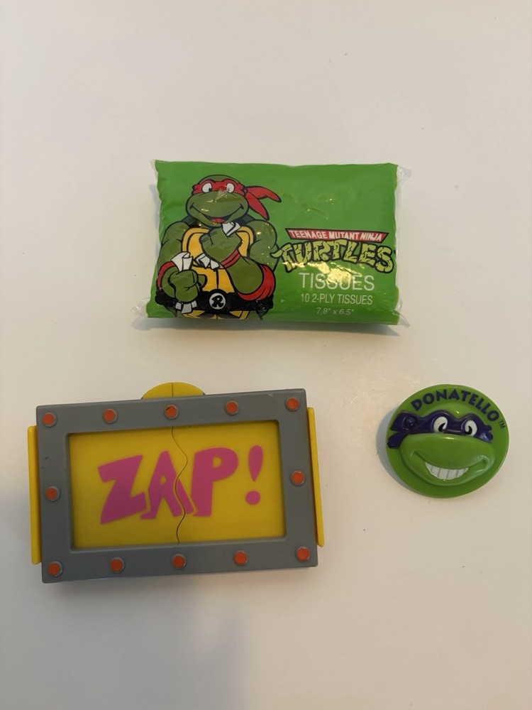 Vintage Teenage Mutant Ninja Turtles Accessories Lot. Includes Bk Kids.
