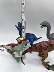 Kid Galaxy Dinosaurs Lot of 5 TRex Triceratops Stegosaurus Dilophosaurus