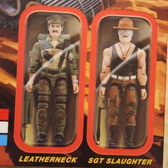 Transformers Autobot Kup Triple T G.I. Joe Sgt. Slaughter Leatherneck Box Damage