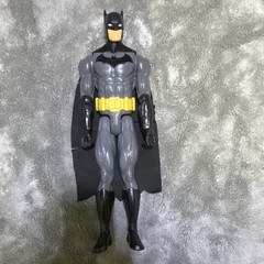 Batman Action Figure w/ Cape, Gray/Black/Yellow Plastic & Fabric