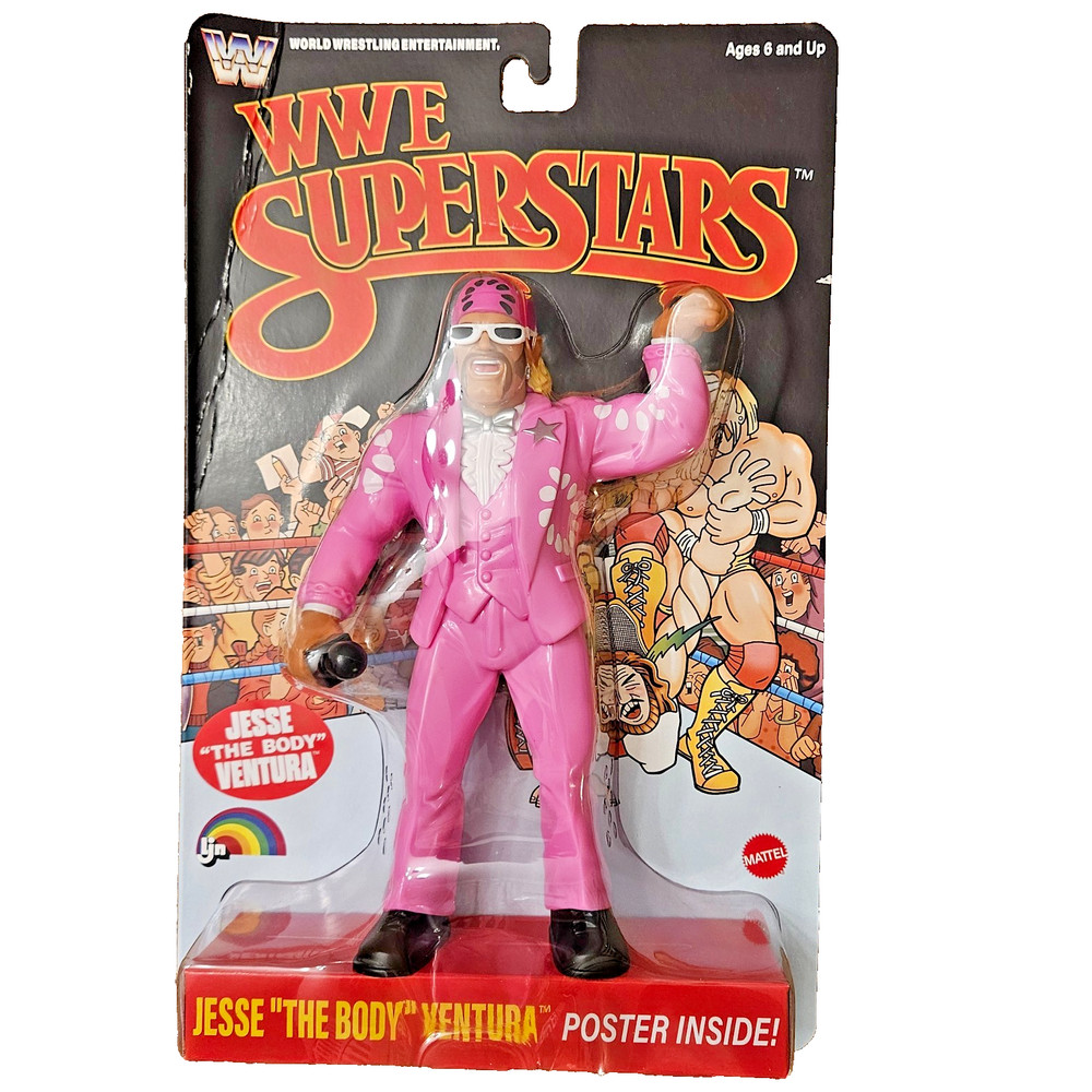 LJN WWE Wrestling Superstars Jesse The Body Ventura Figure Black Card Target Ex