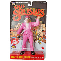 LJN WWE Wrestling Superstars Jesse The Body Ventura Figure Black Card Target Ex