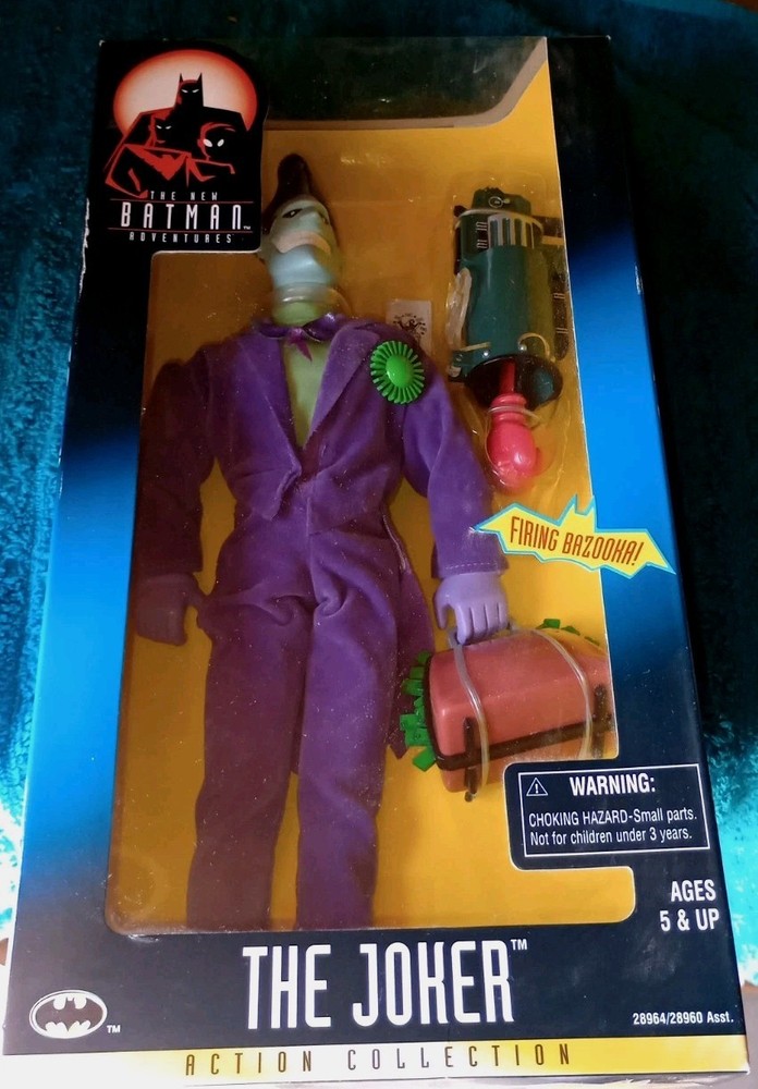 The New Batman Adventures Joker 9″ Figure + Firing Bazooka DC * BTAS Mark Hamill
