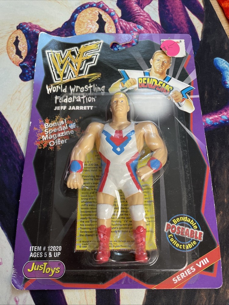 WWF WWE Bend-ems Double J Jeff Jarrett HOT! Series 8 MOC