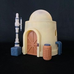 Tatooine Building Diorama #3 For 3.75 in (1:18) Figures (Painted)