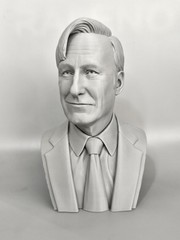 Breaking Bad Saul Goodman 3D Printed Bust 6.75 Inches Gray