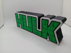 Hulk incredible HULK logo lightbox light box sign for comic / figure displays