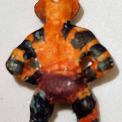 1980’s Galaxy Warriors Pencil Topper Charm Figure Tiger Man Multicolored