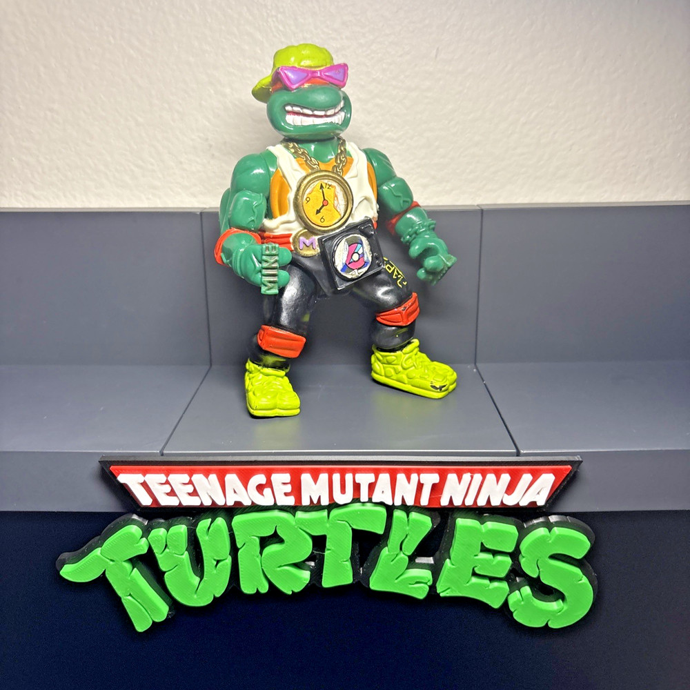 1991 Vintage TMNT Rappin’ Mike Figure Teenage Mutant Ninja Turtles Figure