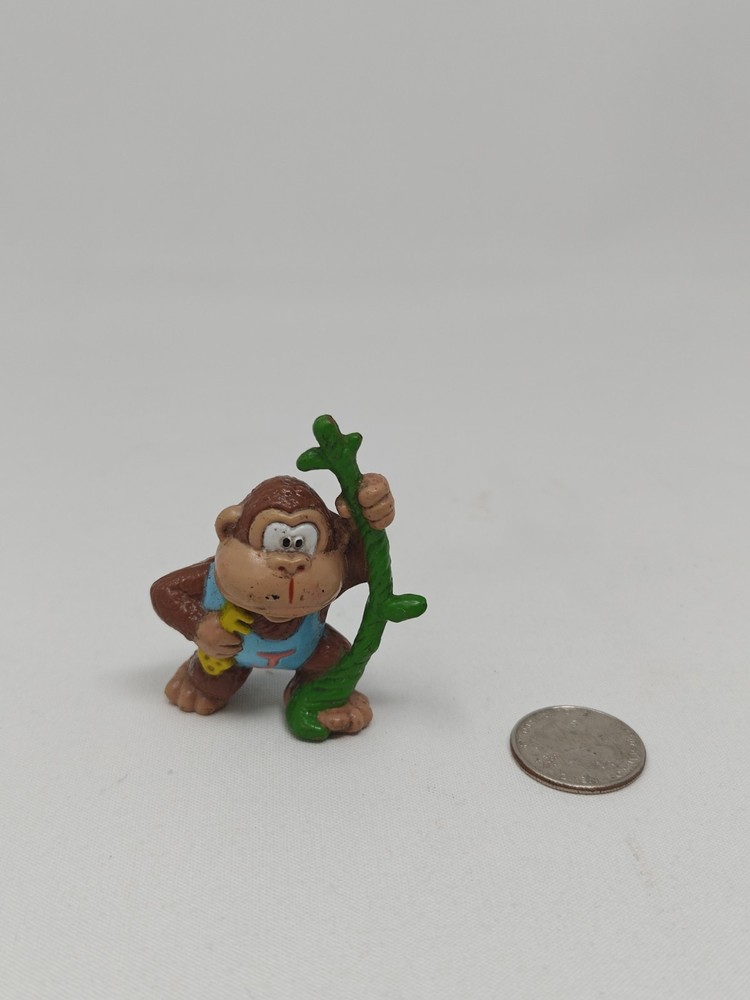 Vintage 1982 Nintendo Donkey Kong Jr PVC Figure Coleco Arcade Toy Key & Vine