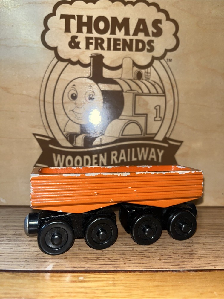 THE GREAT Railway Adventures WOODEN TRAIN Orange LOG ! THOMAS FRIENDS COMPATIBLE