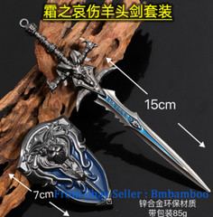 5.9 /7.9in Lich King Shadow Sorrow Axe Figure Accessories Toys Sword Model Metal
