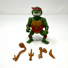 TMNT Storage Shell Raphael Action Figure Playmates + 4 Accessories