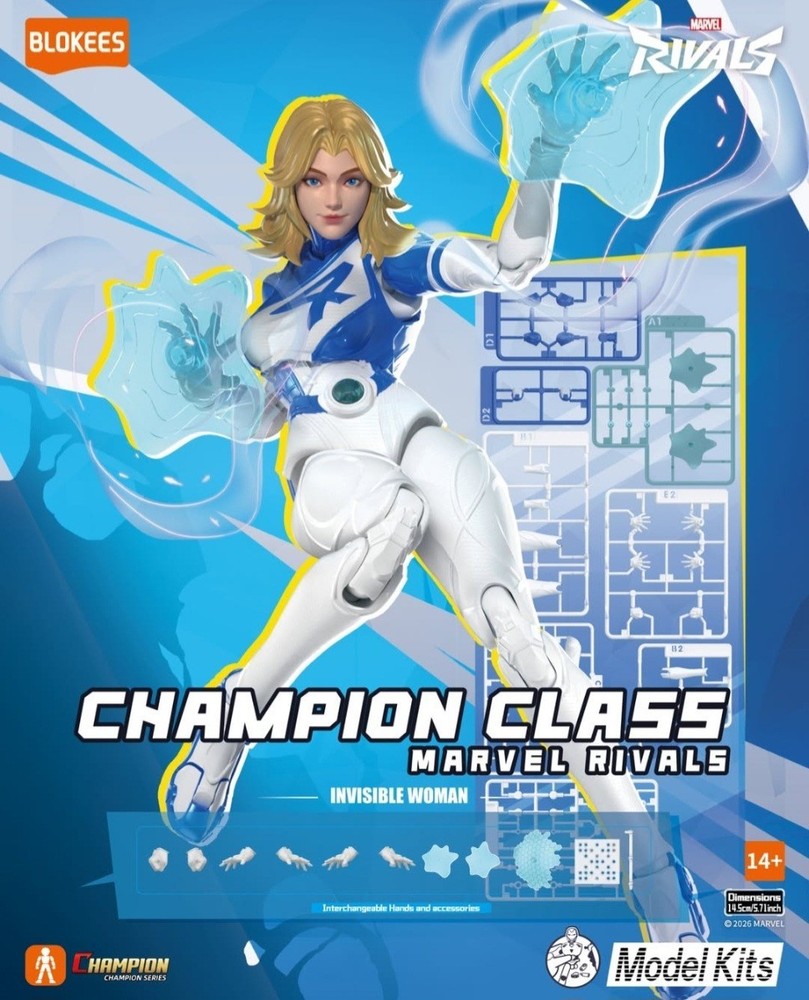Blokees Champion Class Invisible Woman Marvel Rivals Model Kit Figure