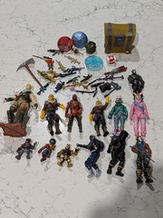 Jazwares Fortnite Lot of Action Figures Weapons Mixed Rare Treasure Chest
