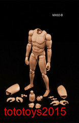 1/6 MX02 Male Narrow Shoulders Muscular Skin Action Figure Body Model Doll Toy