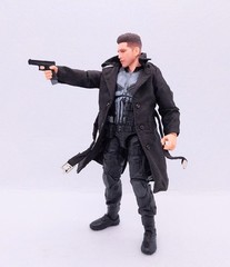 SU-PNTLC-BLK: 1/12 black trench coat for Marvel Legends TV Punisher figure