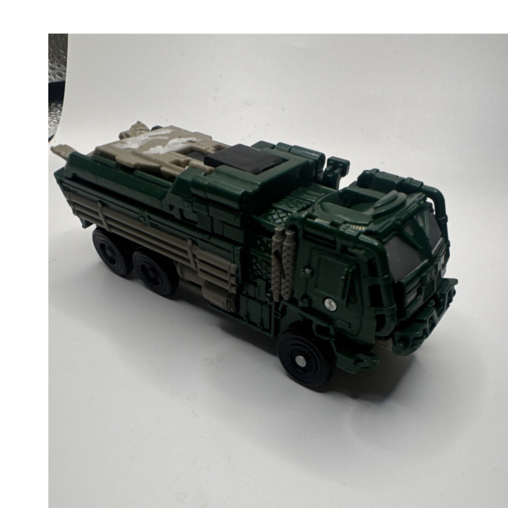 Transforming Truck Action Figure Green Gray Black Plastic Vehicle