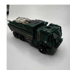 Transforming Truck Action Figure Green Gray Black Plastic Vehicle