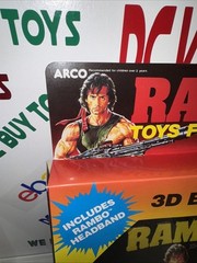 RAMBO Toys For Bikes 3-D Bike Shield W/ Classic Headband Stallone NEW ARCO 1986