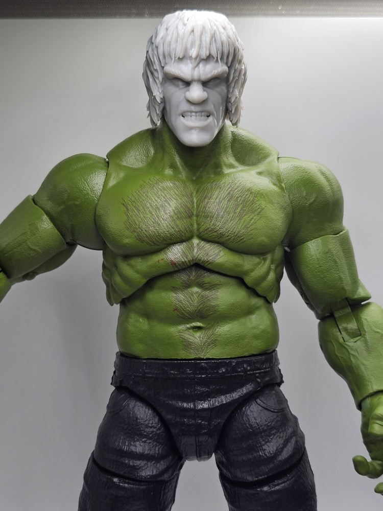 3d Printed LOU FERIGNO HULK EXTRA LARGE SMART HULK BAF HEAD 1:12 Marvel Legends
