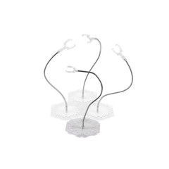 4 Pack Clear Action Figure Stand Action Display Holder Metal Support Arm