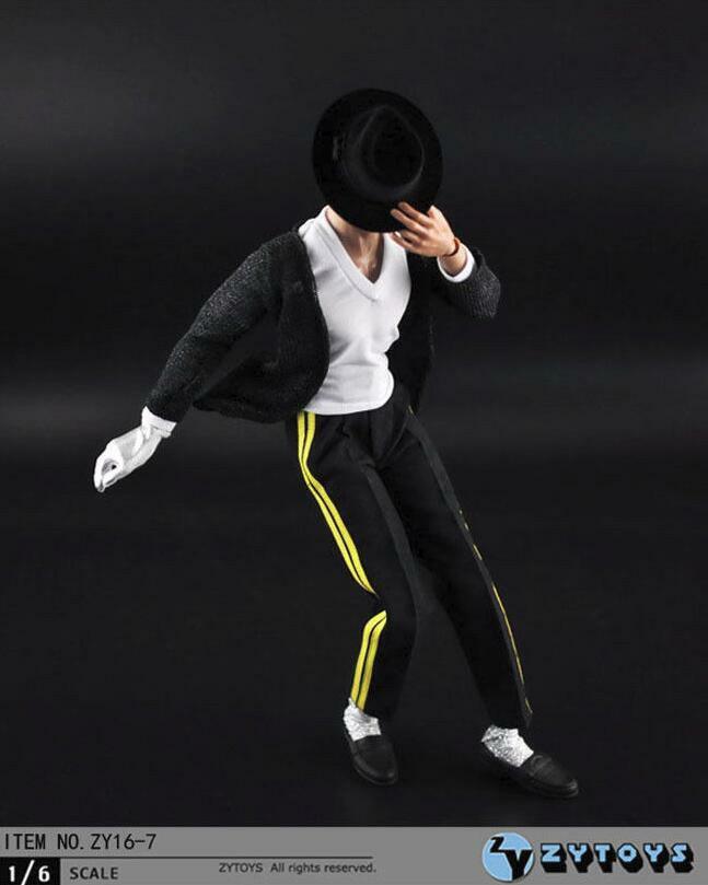 ZYTOYS 1/6 Scale Michael Jackson Dancing Hat Clothes Set For 12” Figure