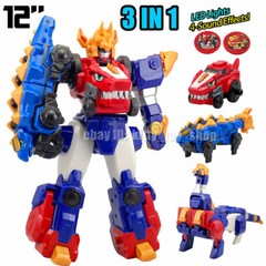 Dino Core Ultra D-Buster Tyranno Dinosaur Transform Robot Combiner 5 in 1 Figure