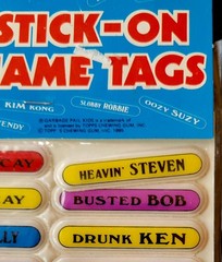 Garbage Pail Kids Stick-On Name Tags Set of 3 Imperial 1985 NIB