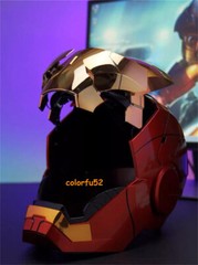 AUTOKING Iron Man MK5 1:1 Helmet Wearable Voice-control Golden Mask Cosplay US!!