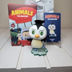 Authentic How2work POP MART The Monsters Animals Penguin Figure Box Card Bag