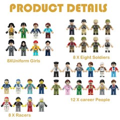 36PCS Minifigures, Mini Figure Toy, Action Figure Stuffer, Minifigures Buildi…