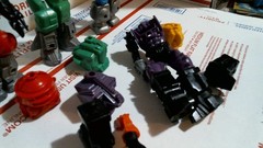Mantech Remco Lot 4 Figures plus Parts Robot Warriors Blue Green Red Purple Vtg